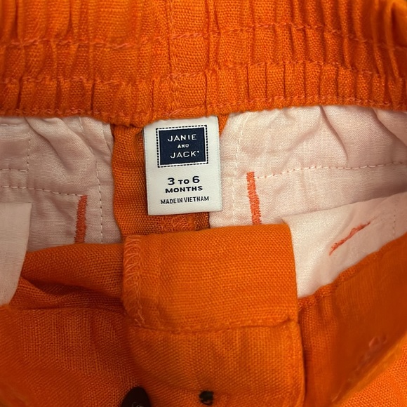 Janie and Jack Orange Boys Shorts - Picture 2 of 3